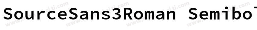 SourceSans3Roman Semibold字体转换
